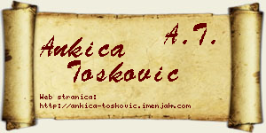 Ankica Tošković vizit kartica